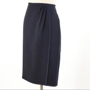 Ann Taylor Navy Wrap Midi skirt